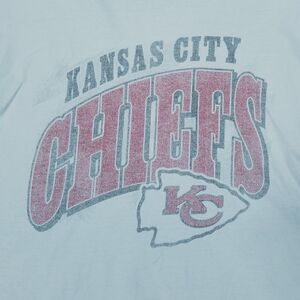 Kansas City Chiefs Cutoff TShirt Womens Gray Size Medium Long Sleeve '47 Brand